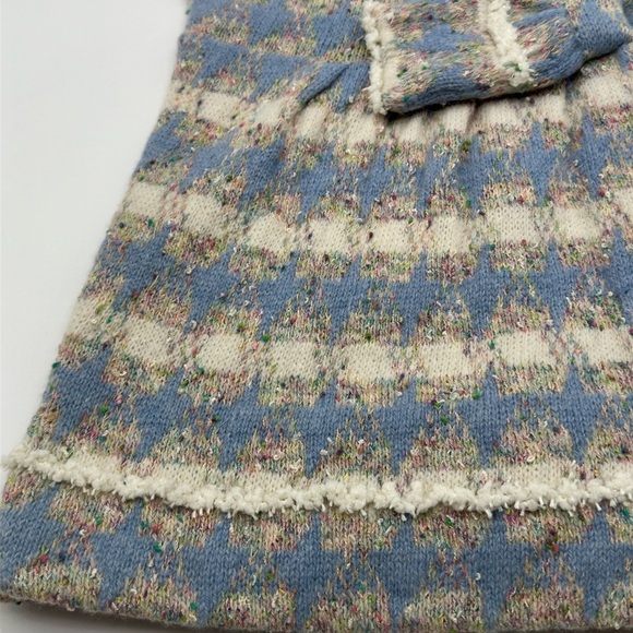 Charlie & Robin Med Anthropologie Blue Wool Blend Snap Button Up Knit cardigan - Picture 2 of 10